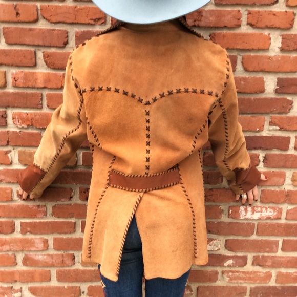 Vintage Suede/Leather Western Blazer Sz. M - Picture 2 of 4